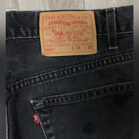 Levi’s Strauss 505 Charcoal Pants 38x30 - Picture 4 of 8